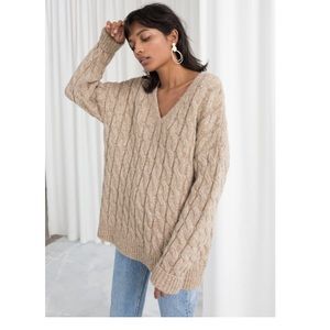 Other stories Alpaca Blend Cable Knit Sweater